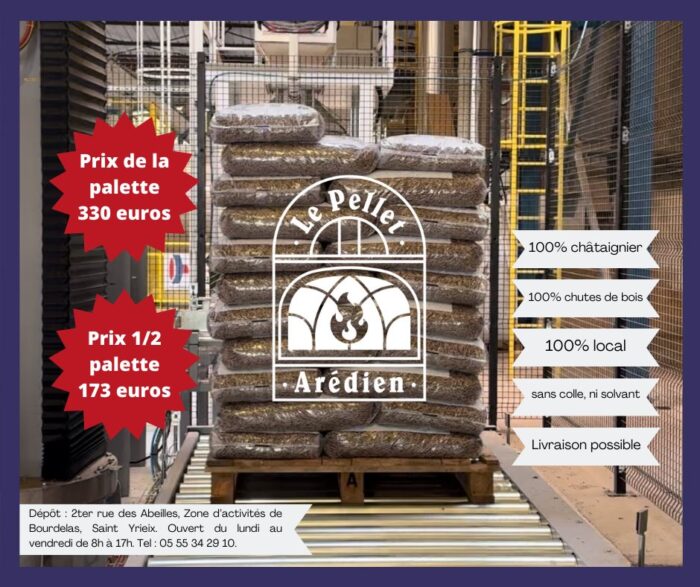 Granulés de bois (ou pellets) en sac de 15kg – Image 2
